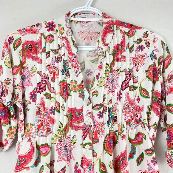 Paisley Printed Babydoll Blouse - Picture 11 of 13